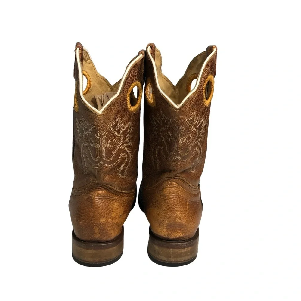 Veronica Palomino Castro kids size 13 western leather boots/035-20 2887/ brown